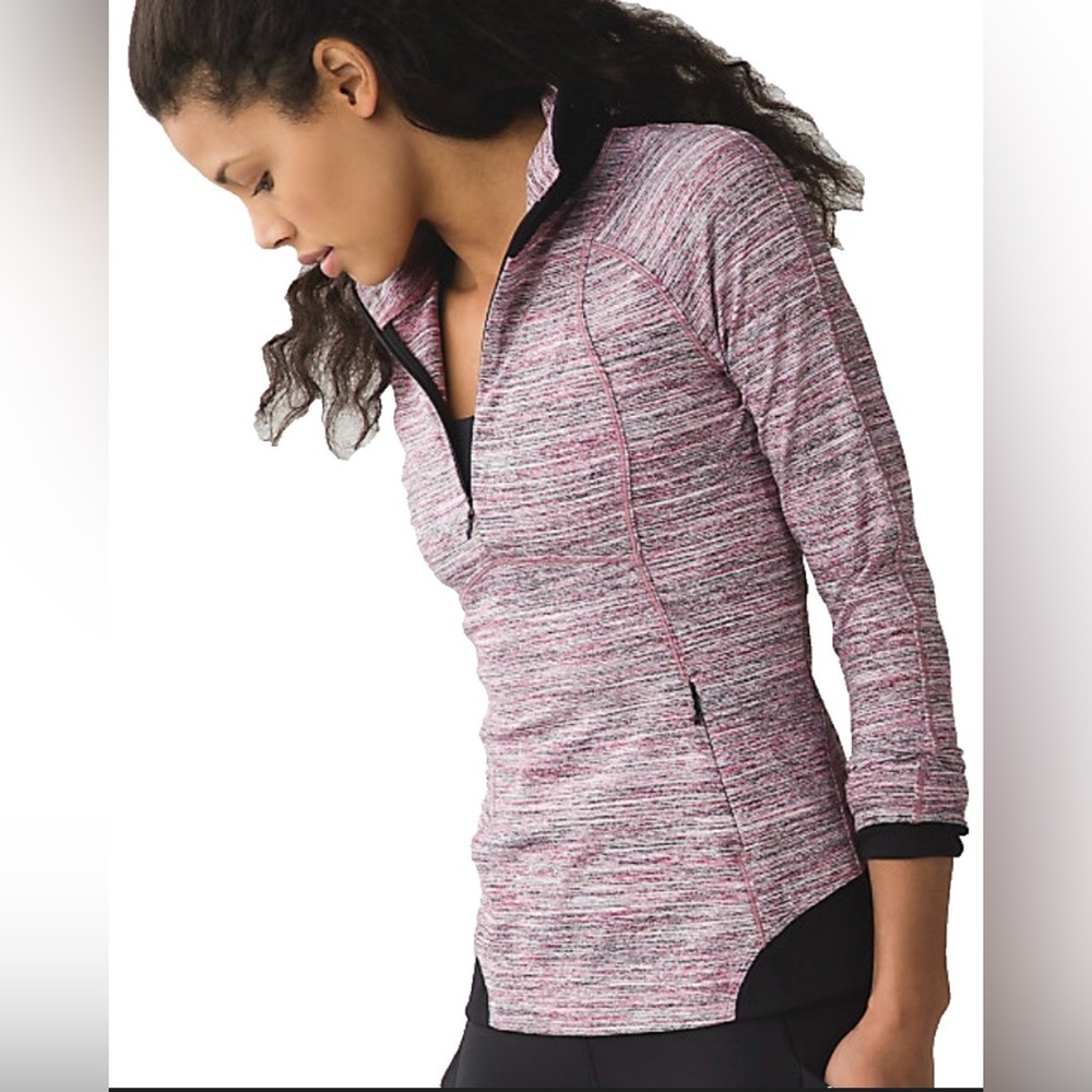 LULULEMON Runderful 1/2 Zip - Space
Dye Camo Berry Rumble Multi / Black Trim - Picture 2 of 11